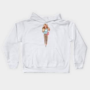 Mother with doughter Kids Hoodie